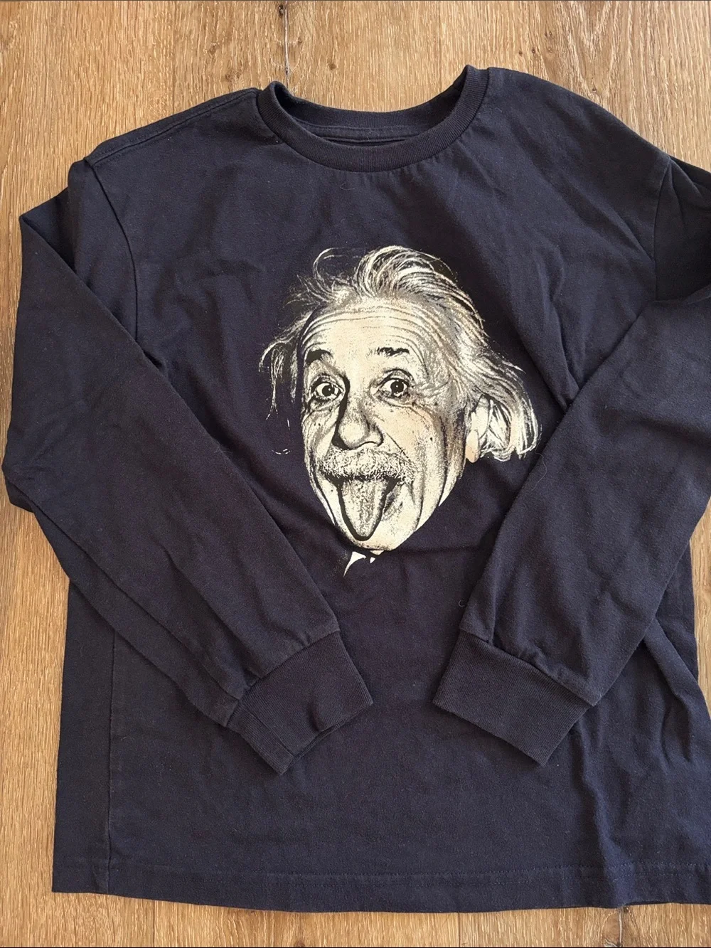 GAP Black Long-Sleeve Graphic Einstein Print